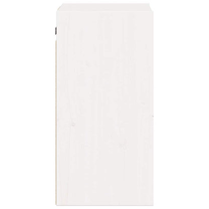 Pensili 2 pz Bianchi 30x30x60 cm in Legno Massello di Pino | homemem39