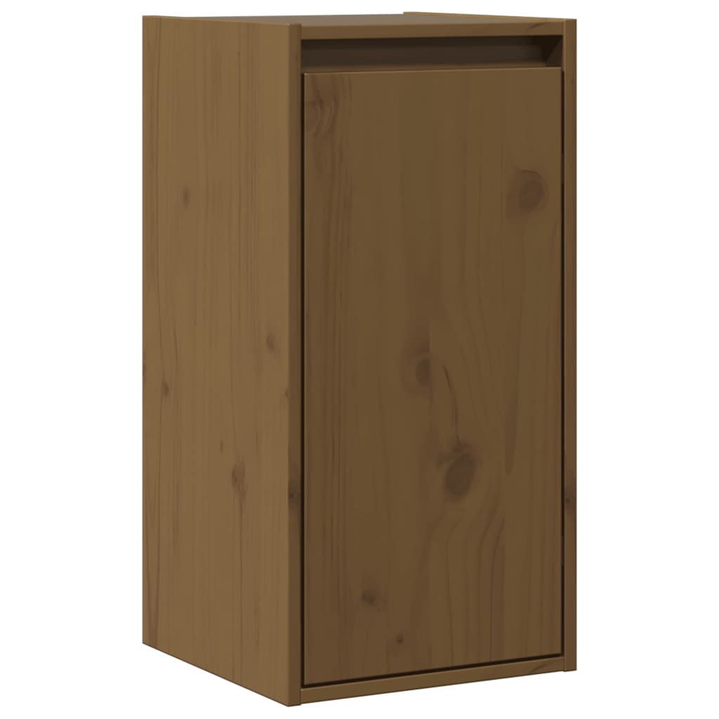 Pensili 2 pz Marrone ambra 80x30x35cm in Legno Massello di Pino | homemem39