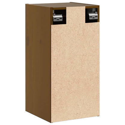 Pensili 2 pz Marrone ambra 80x30x35cm in Legno Massello di Pino | homemem39