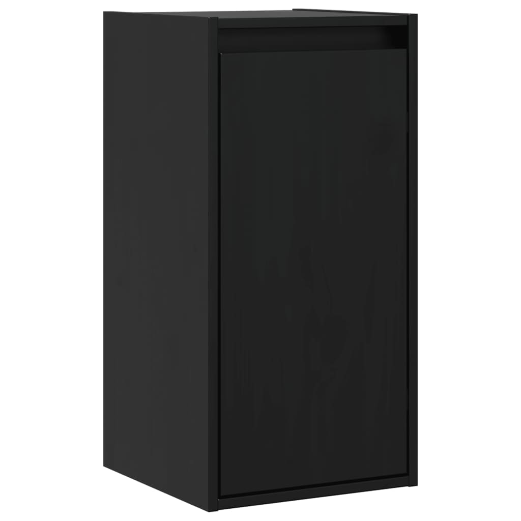 Pensili 2 pz Neri 30x30x60 cm in Legno Massello di Pino | homemem39