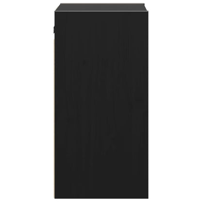Pensili 2 pz Neri 30x30x60 cm in Legno Massello di Pino | homemem39