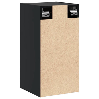 Pensili 2 pz Neri 30x30x60 cm in Legno Massello di Pino | homemem39