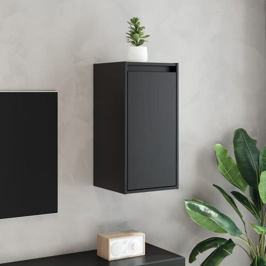 Pensili 2 pz Neri 30x30x60 cm in Legno Massello di Pino | homemem39