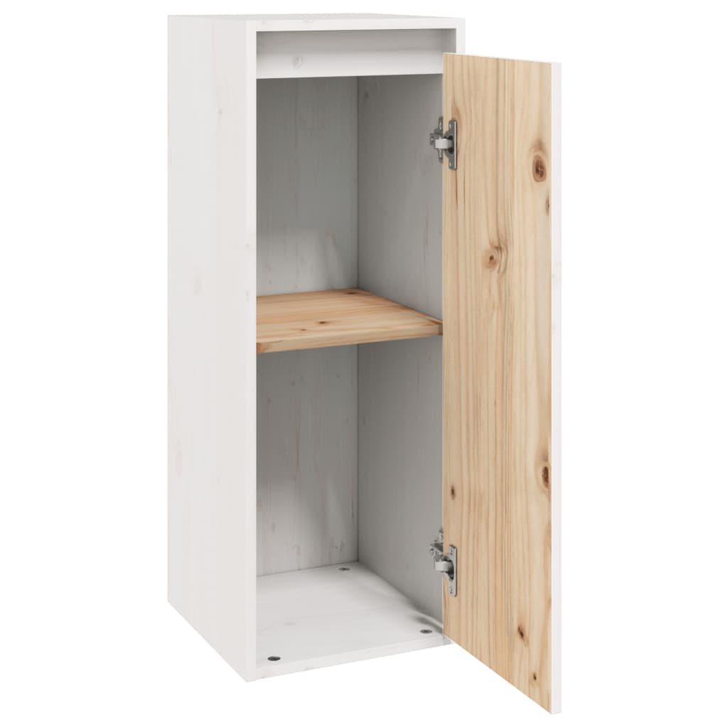 Pensili 2 pz Bianchi 30x30x80 cm in Legno Massello di Pino | homemem39