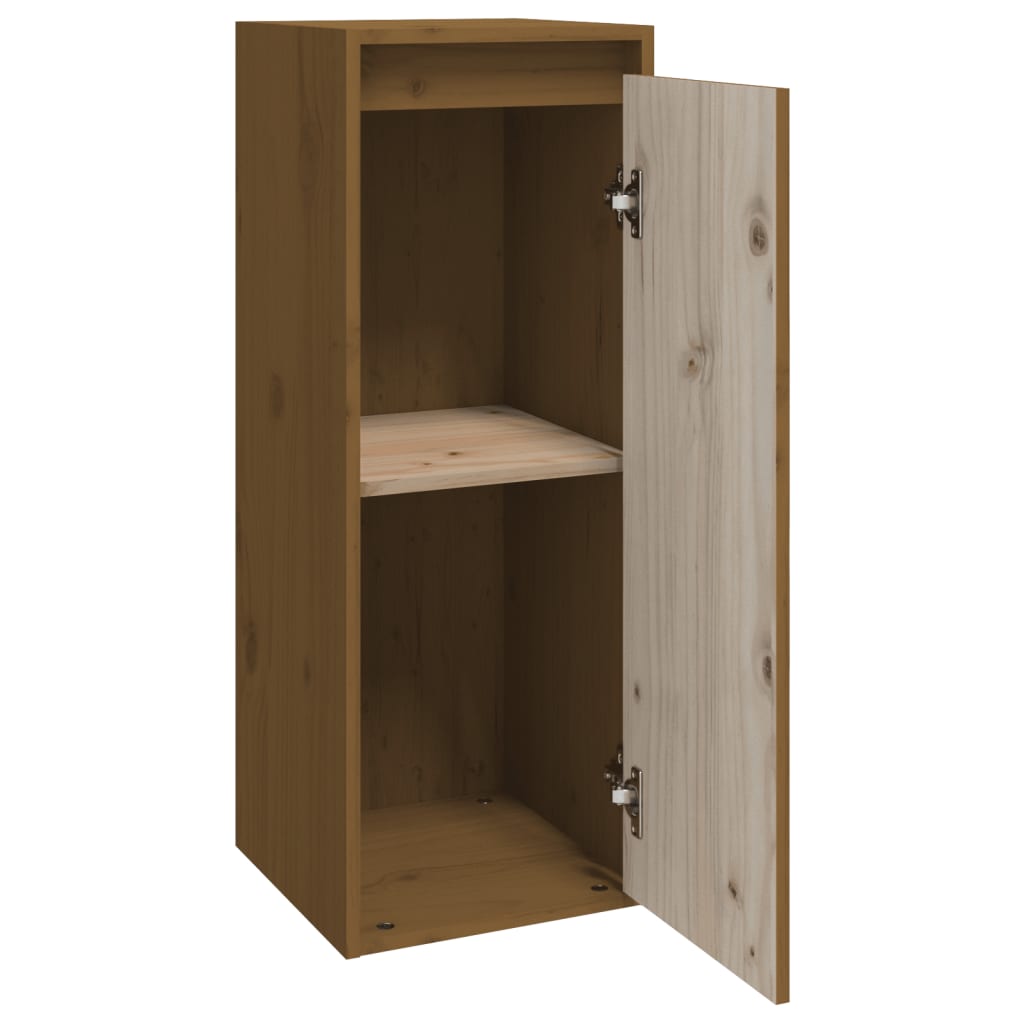Pensili 2 pz Marrone Ambra 30x30x80cm in Legno Massello di Pino | homemem39
