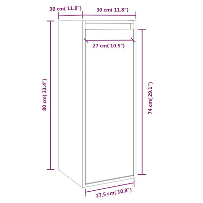 Pensili 2 pz Marrone Ambra 30x30x80cm in Legno Massello di Pino | homemem39