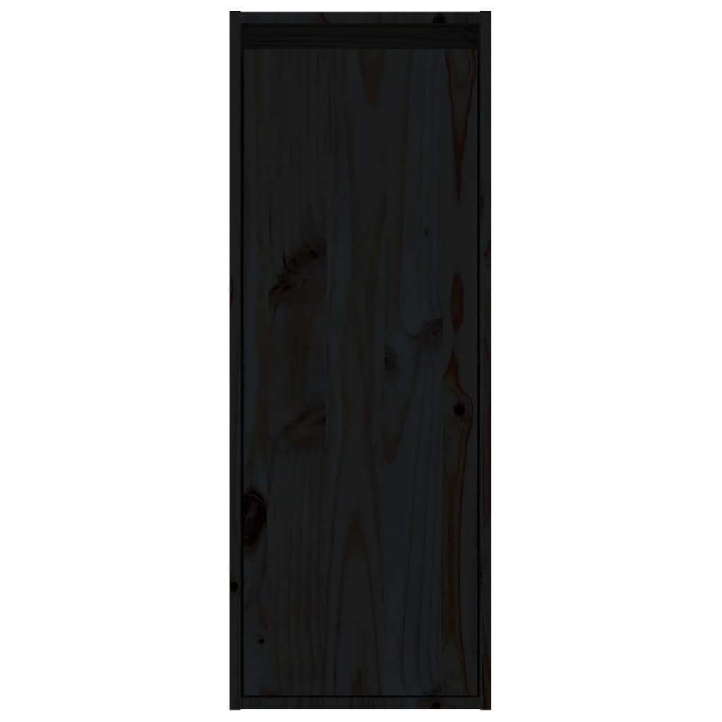 Pensili 2 pz Neri 30x30x80 cm in Legno Massello di Pino | homemem39