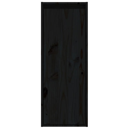 Pensili 2 pz Neri 30x30x80 cm in Legno Massello di Pino | homemem39