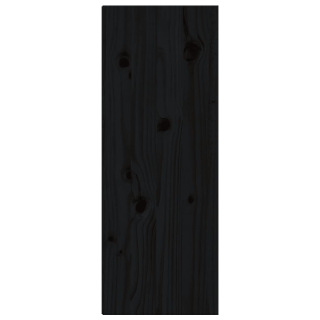 Pensili 2 pz Neri 30x30x80 cm in Legno Massello di Pino | homemem39