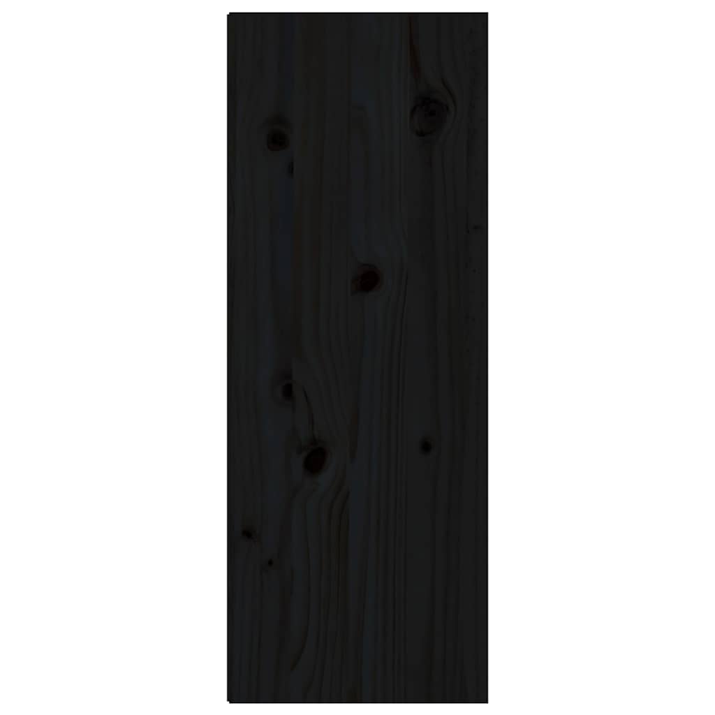 Pensili 2 pz Neri 30x30x80 cm in Legno Massello di Pino