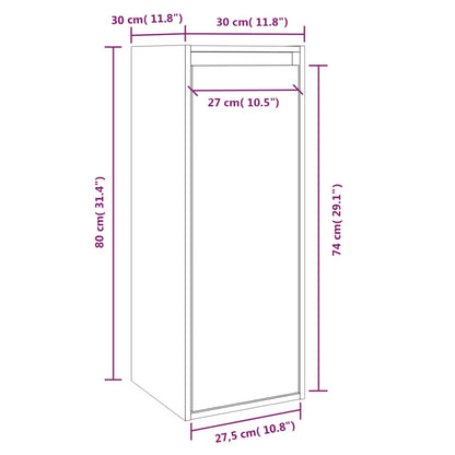 Pensili 2 pz Neri 30x30x80 cm in Legno Massello di Pino | homemem39