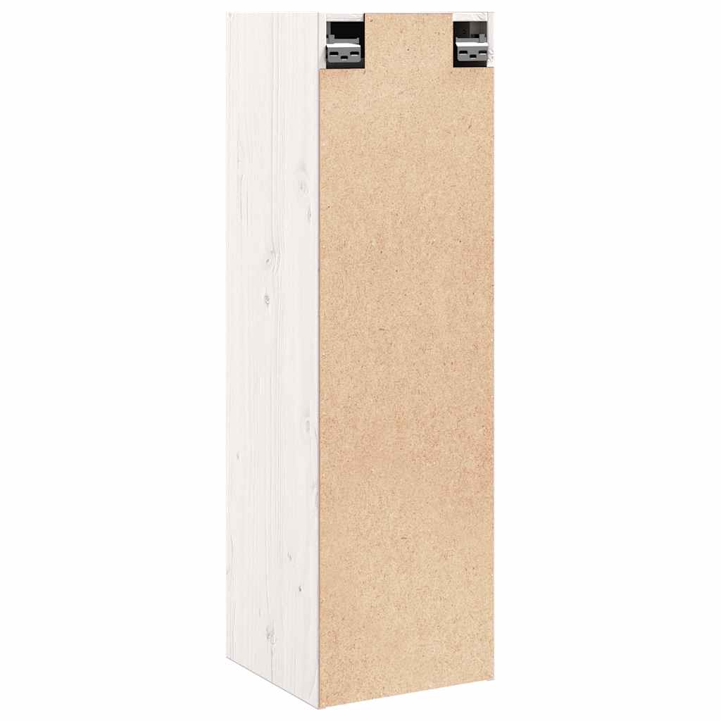 Pensili Bianchi 2 pz 30x30x100 cm in Legno Massello di Pino | homemem39
