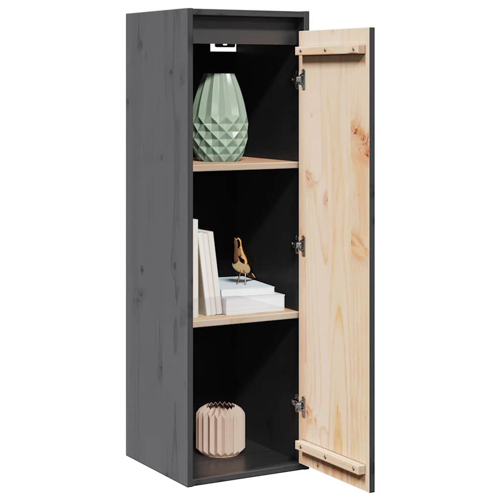 Pensili Grigi 2 pz 30x30x100 cm in Legno Massello di Pino