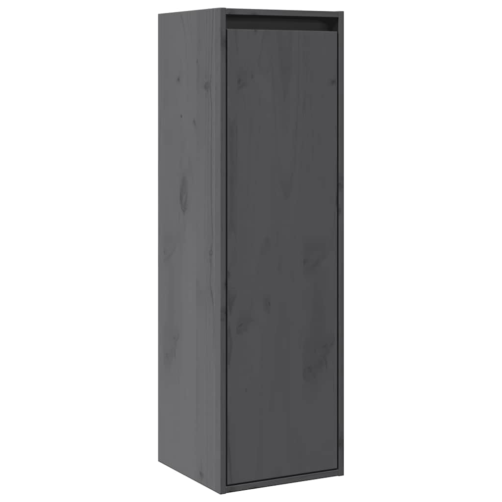 Pensili Grigi 2 pz 30x30x100 cm in Legno Massello di Pino | homemem39