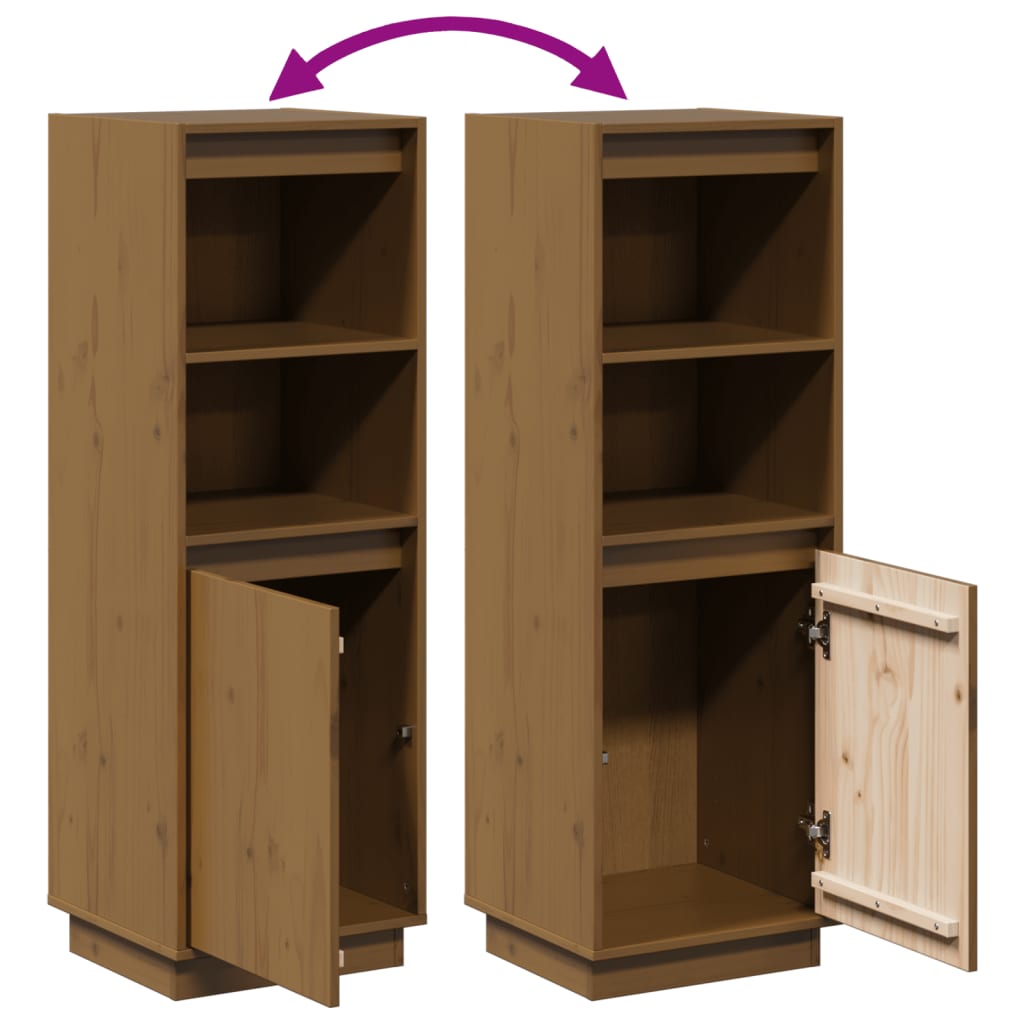 Credenza Ambra 37x34x110 cm in Legno Massello di Pino - homemem39