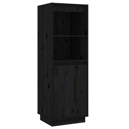 Credenza Nera 37x34x110 cm in Legno di Pino - homemem39