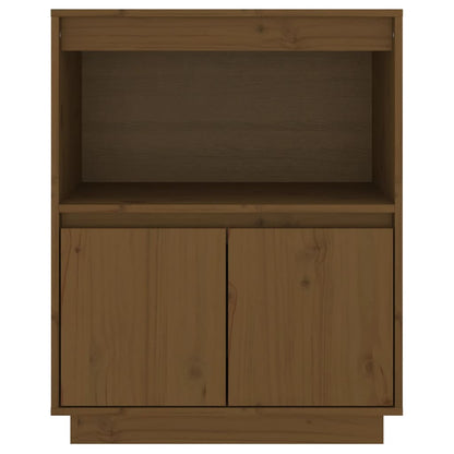 Credenza Marrone Ambra 60x34x75 cm in Legno Massello di Pino - homemem39