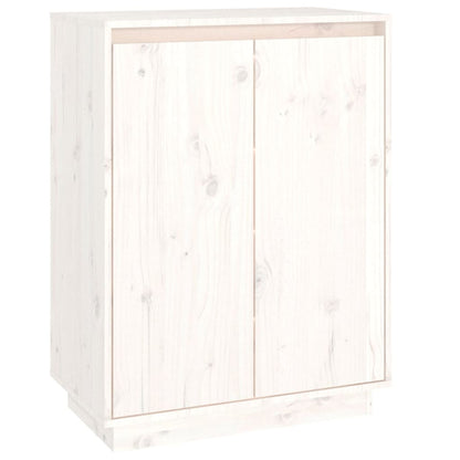 Scarpiera Bianca 60x35x80 cm in Legno Massello di Pino - homemem39