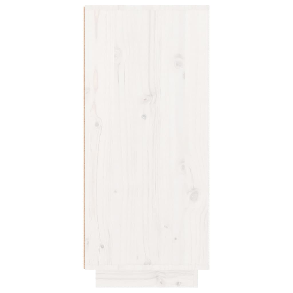 Scarpiera Bianca 60x35x80 cm in Legno Massello di Pino - homemem39