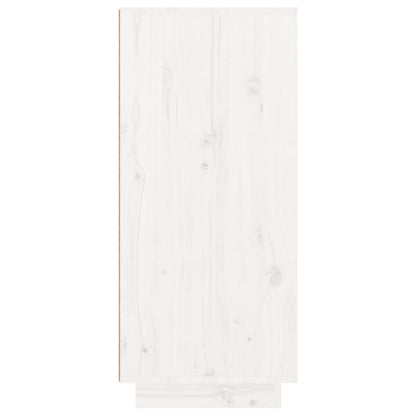 Scarpiera Bianca 60x35x80 cm in Legno Massello di Pino - homemem39