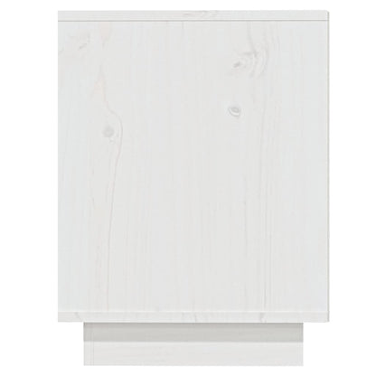 Scarpiera Bianca 110x34x45 cm in Legno Massello di Pino - homemem39