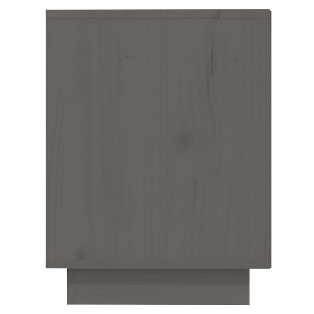 Scarpiera Grigia 110x34x45 cm in Legno Massello di Pino - homemem39