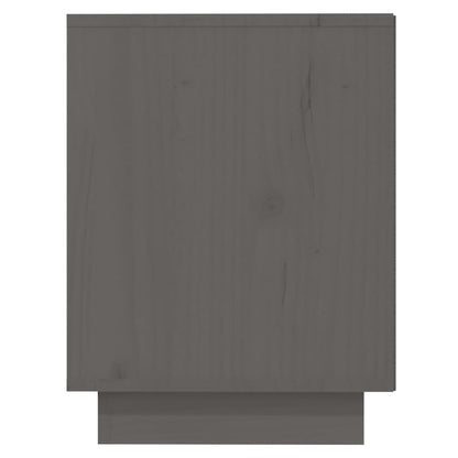 Scarpiera Grigia 110x34x45 cm in Legno Massello di Pino - homemem39
