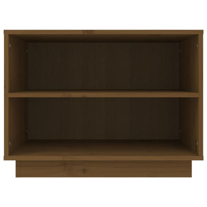 Scarpiera Marrone Ambra 60x34x45 cm in Legno Massello di Pino