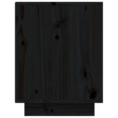 Scarpiera Nera 60x34x45 cm in Legno Massello di Pino - homemem39