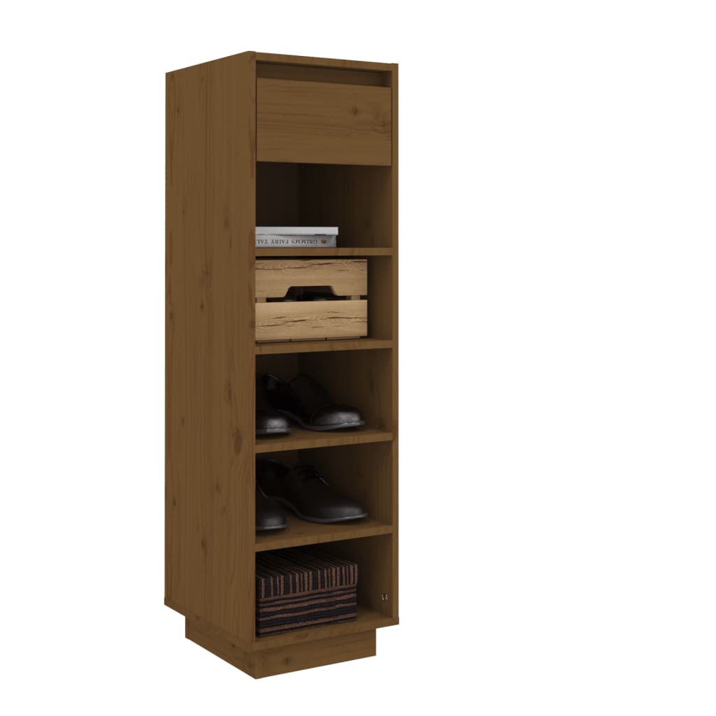 Scarpiera ambra 30x34x105 cm in Legno Massello di Pino - homemem39