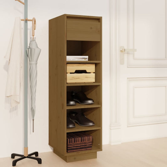 Scarpiera ambra 30x34x105 cm in Legno Massello di Pino - homemem39