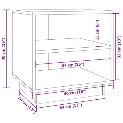 Comodini 2 pz Ambrati 40x34x40 cm in Legno Massello di Pino - homemem39
