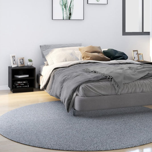 Comodini Neri 2 pz 40x34x40 cm in Legno Massello di Pino - homemem39