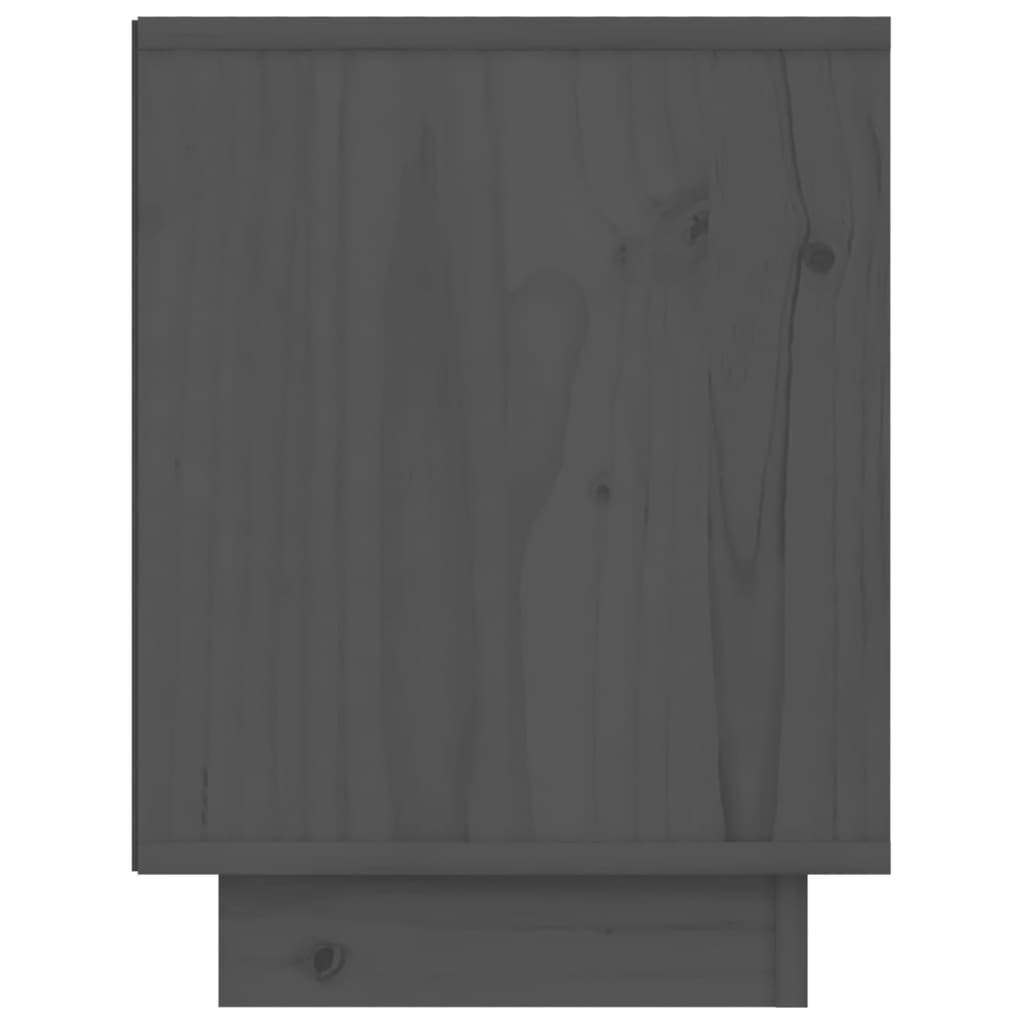 Comodini 2 pz Grigi 40x30x40 cm in Legno Massello di Pino - homemem39