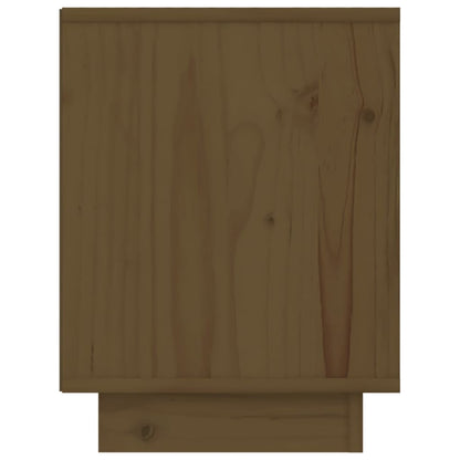 Comodino Marrone Ambra 40x30x40 cm in Legno Massello di Pino - homemem39