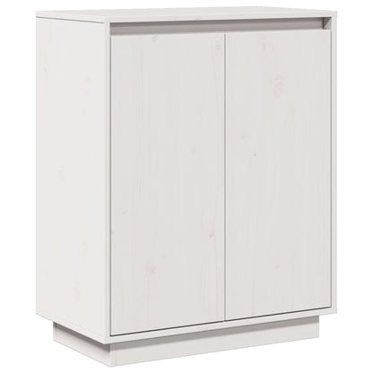Credenza Bianca 60x34x75 cm in Legno Massello di Pino