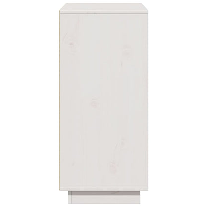 Credenza Bianca 60x34x75 cm in Legno Massello di Pino