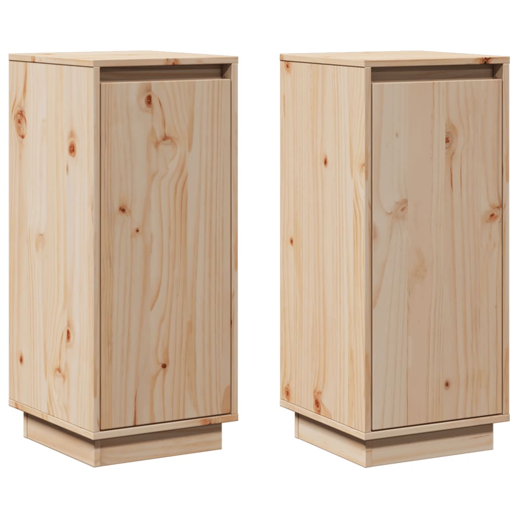 Credenze 2 pz 31,5x34x75 cm in Legno Massello di Pino - homemem39