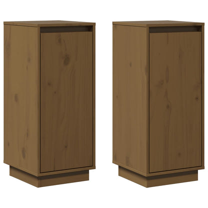 Credenze 2 pz Ambra 31,5x34x75 cm in Legno Massello di Pino - homemem39