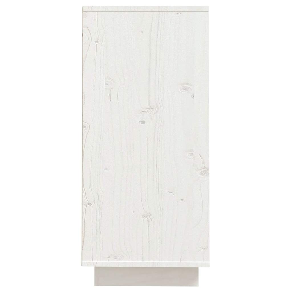 Credenza Bianca 60x34x75 cm in Legno Massello di Pino - homemem39