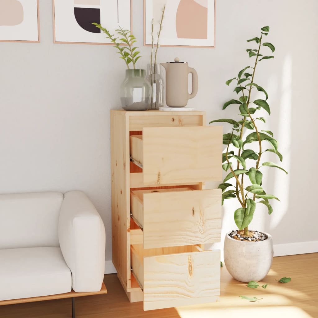 Credenza 32x34x75 cm in Legno Massello di Pino - homemem39