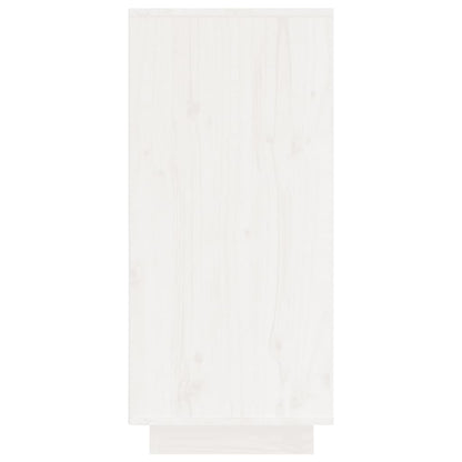 Credenza Bianca 60x34x75 cm in Legno Massello di Pino - homemem39