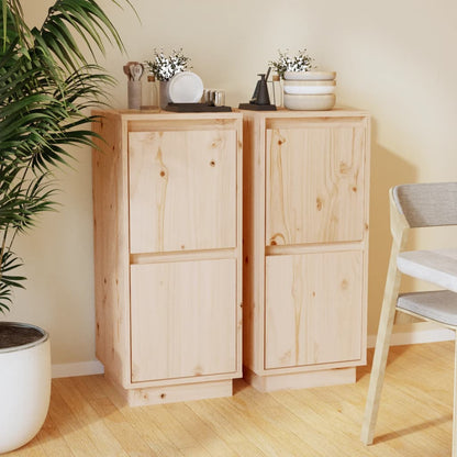 Credenze 2 pz 31,5x34x75 cm in Legno Massello di Pino | homemem39