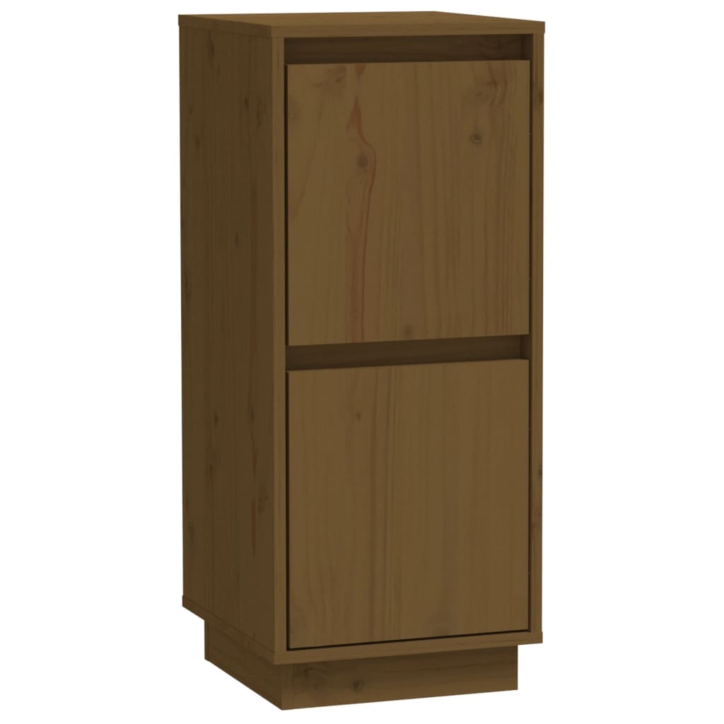 Credenza Marrone Ambra 31,5x34x75 cm in Legno Massello di Pino - homemem39