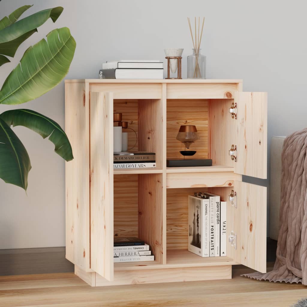 Credenza 60x34x75 cm in Legno Massello di Pino - homemem39