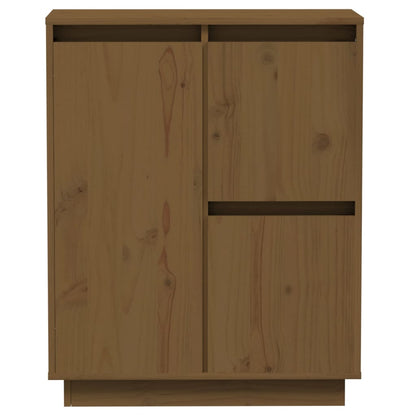 Credenza Marrone Ambra 60x34x75 cm in Legno Massello di Pino - homemem39