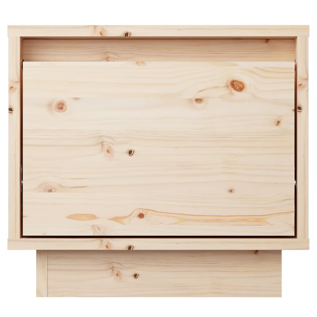 Comodini 2 pz 35x34x32 cm in Legno Massello di Pino - homemem39