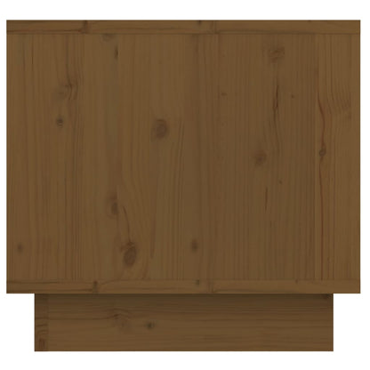 Comodino Marrone Ambrato 35x34x32 cm in Legno Massello di Pino - homemem39