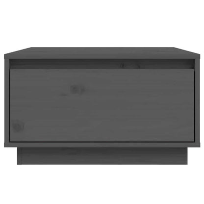 Tavolino da Salotto Grigio 55x56x32 cm Legno Massello di Pino | homemem39