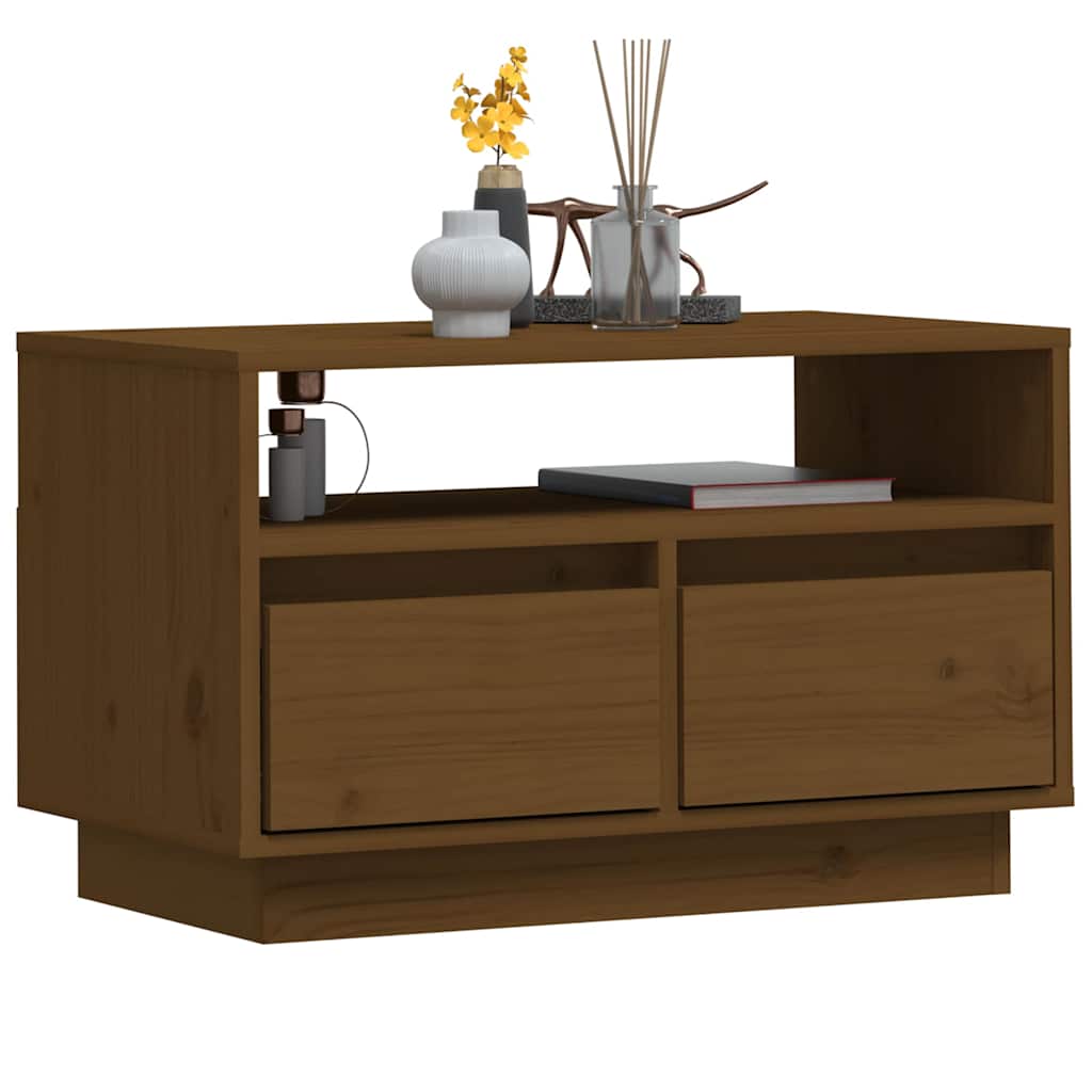Mobile Porta TV Ambra 60x35x37 cm in Legno Massello di Pino